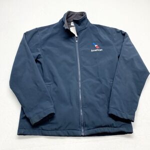 WearGuard American Airlines Softshell Jacket Mens Size S Navy Blue Full Zip Poly